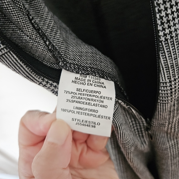 June & Hudson Black White Houndstooth Romper Wide Leg Jumpsuit - Picture 8 of 9